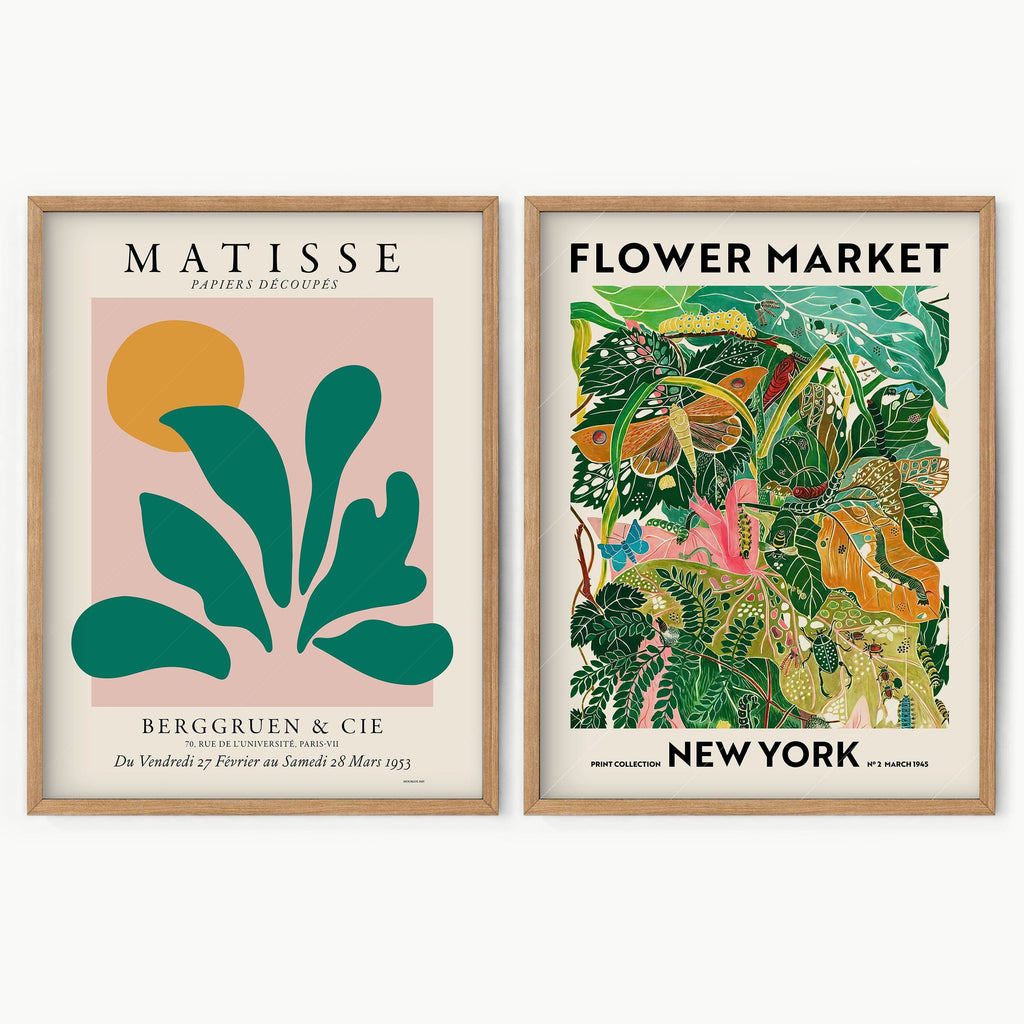 Henri Matisse & Flower Market New York Set of 2 Prints – Modern Wall Art