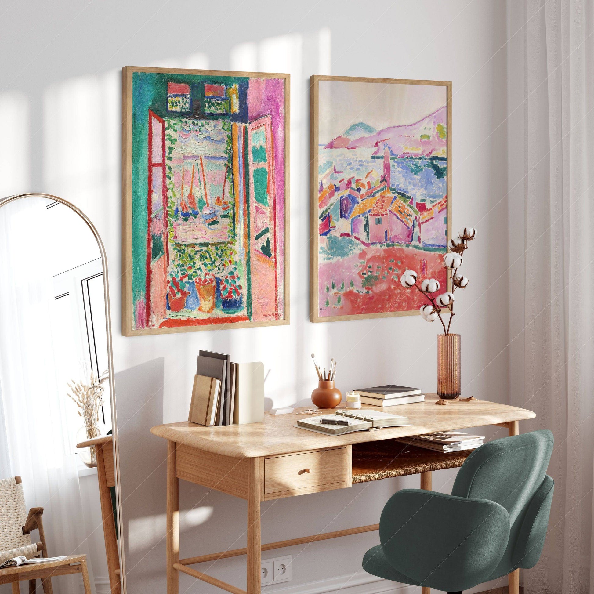 Henri Matisse Set of 2 Prints – The Open Window & View of Collioure