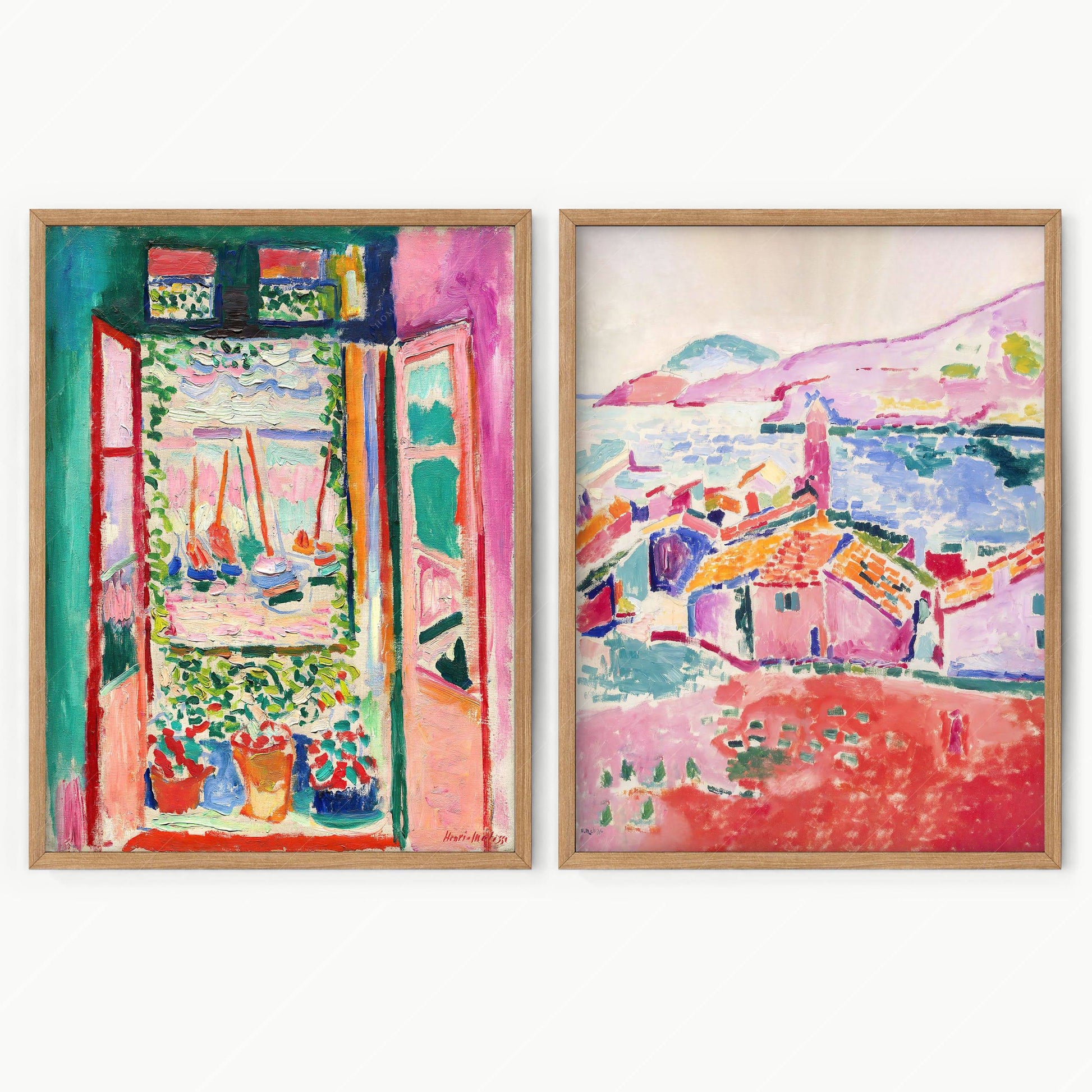 Henri Matisse Set of 2 Prints – The Open Window & View of Collioure