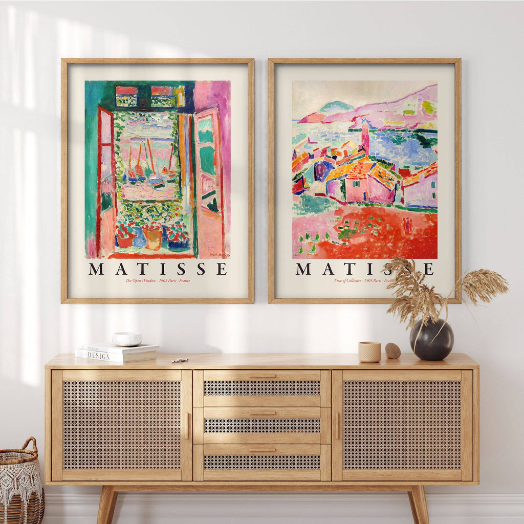 Henri Matisse The Open Window & View of Collioure Set – Museum Art Prints