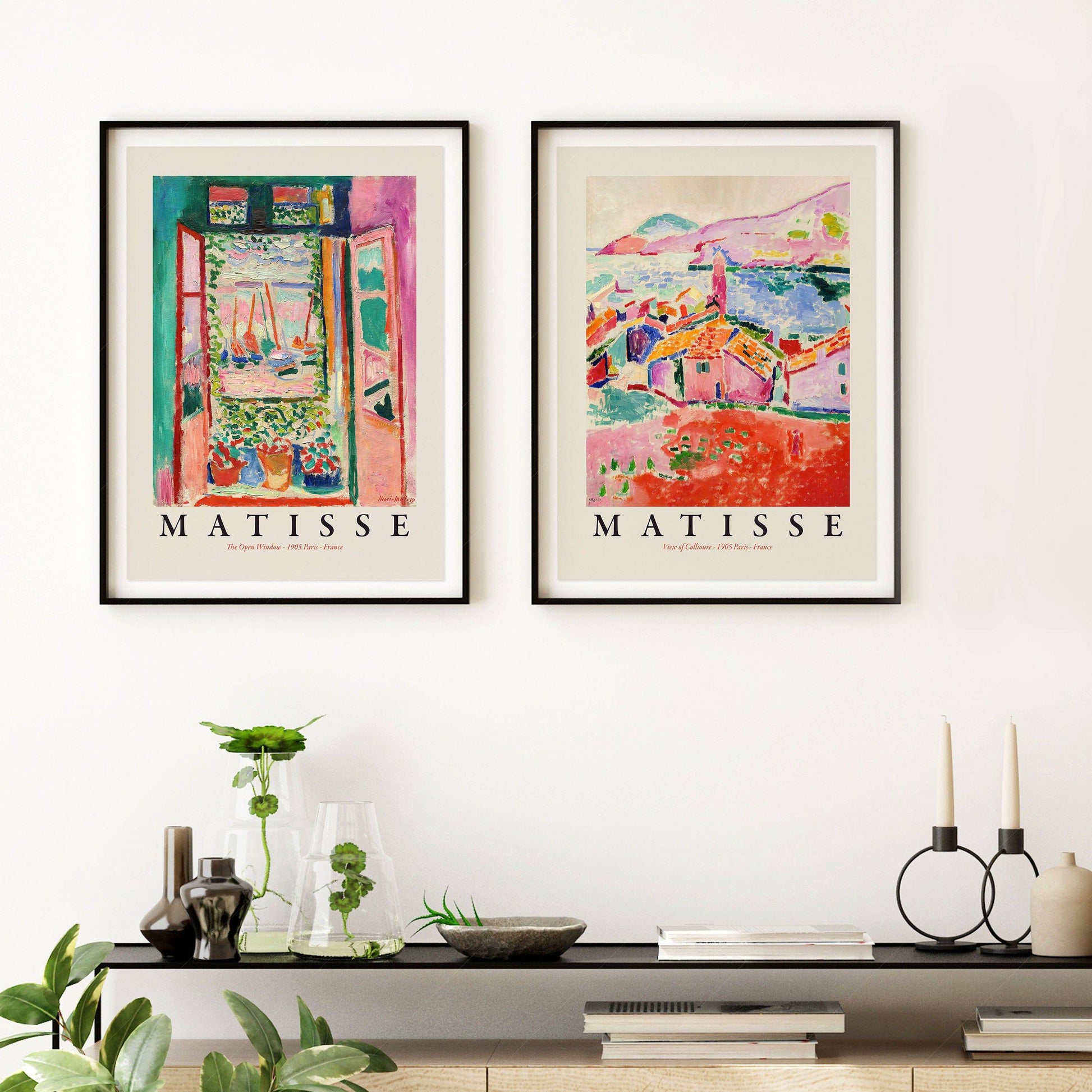 Henri Matisse The Open Window & View of Collioure Set – Museum Art Prints