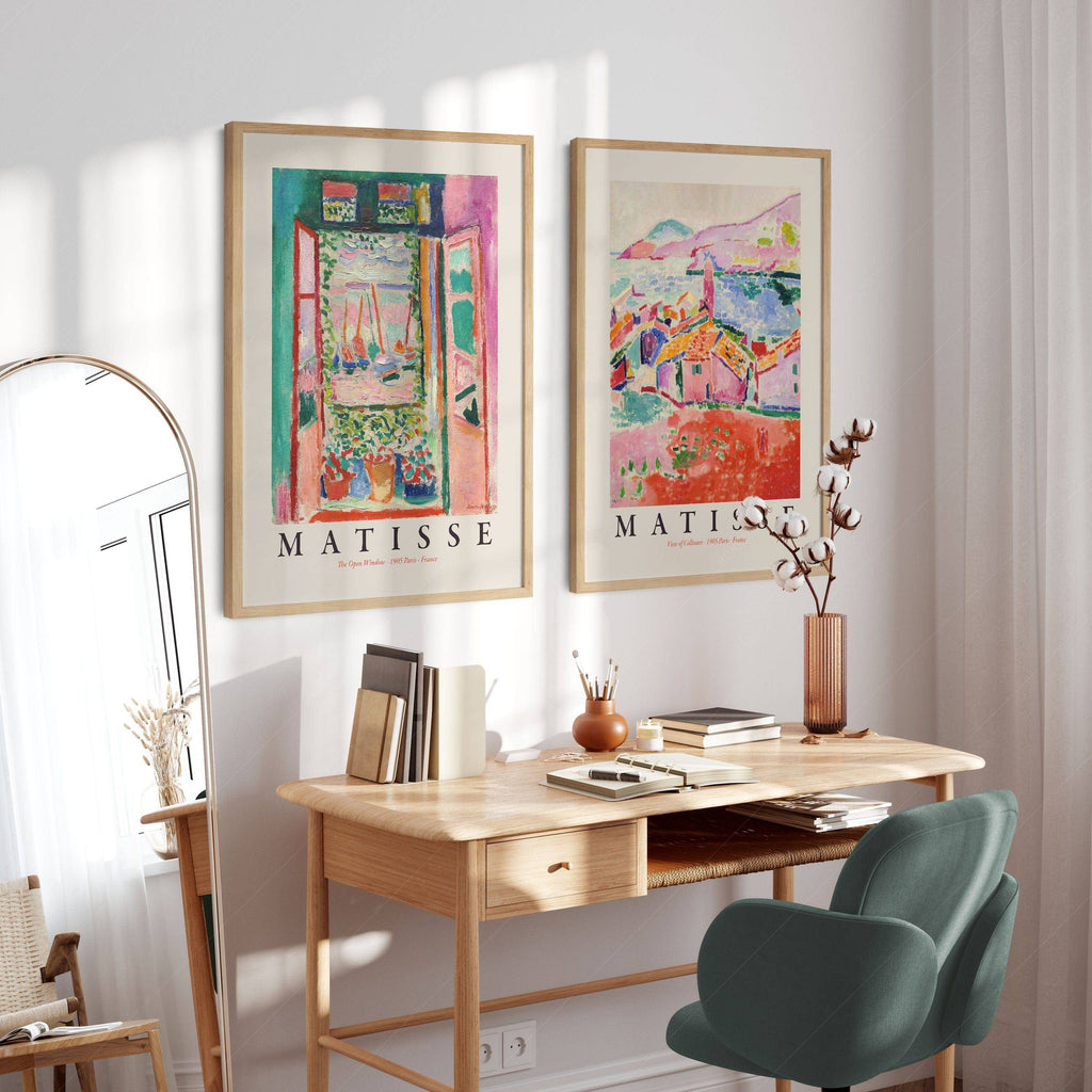 Henri Matisse The Open Window & View of Collioure Set – Museum Art Prints