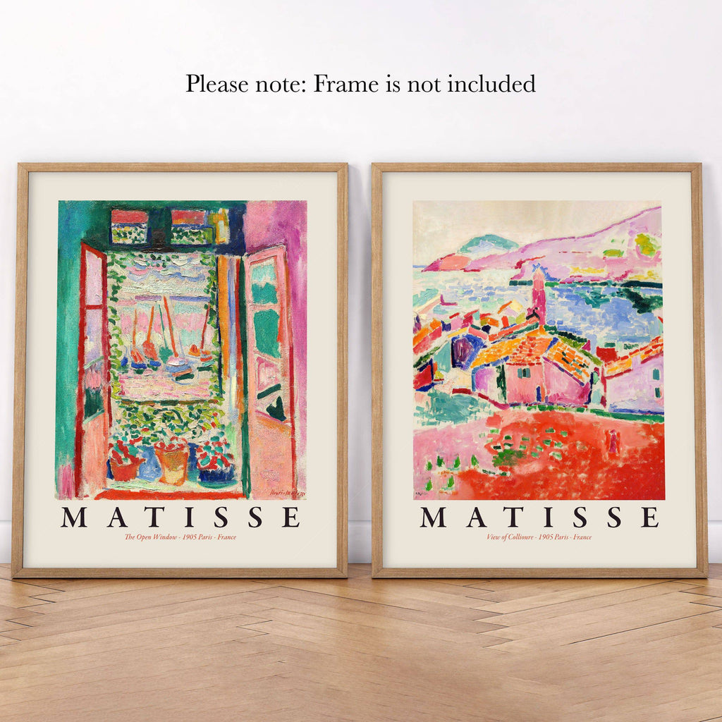 Henri Matisse The Open Window & View of Collioure Set – Museum Art Prints
