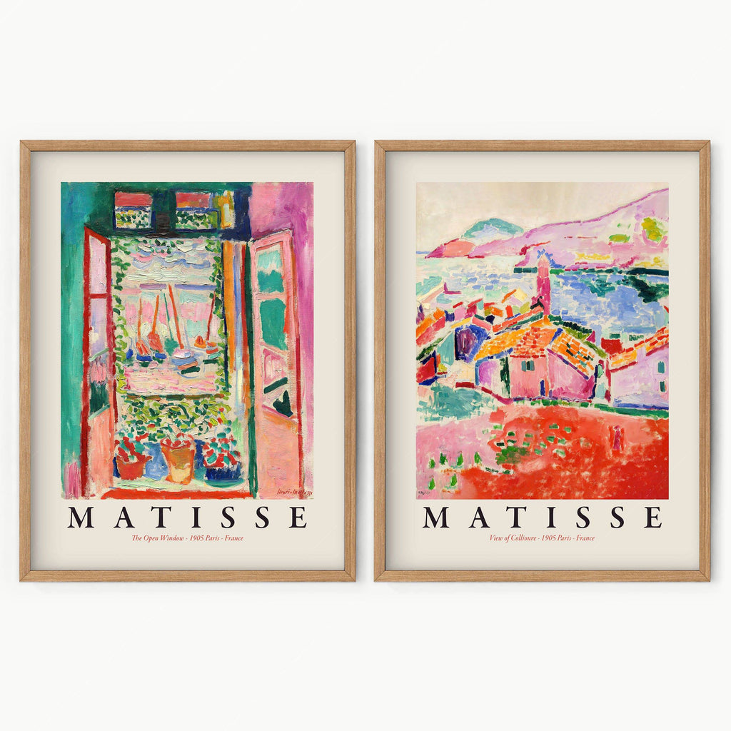 Henri Matisse The Open Window & View of Collioure Set – Museum Art Prints