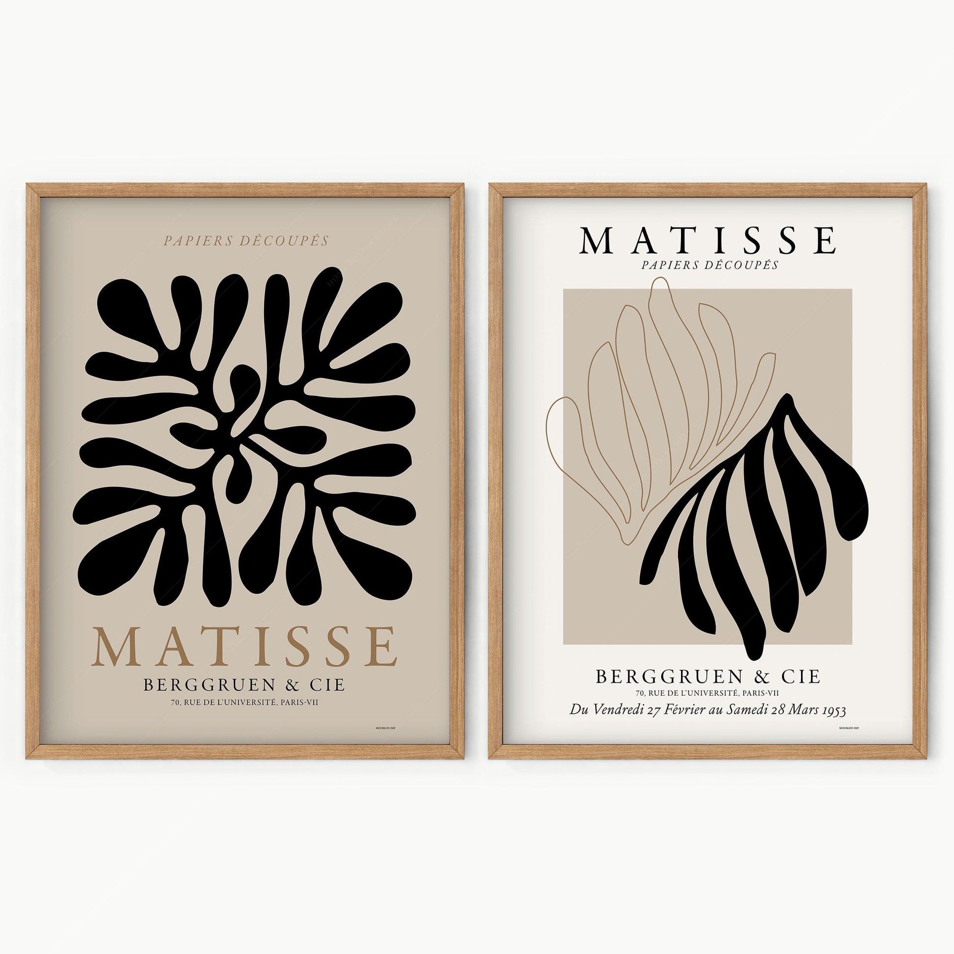 Henri Matisse Cut-Outs Set of 2 Prints – Papiers Découpés Wall Art