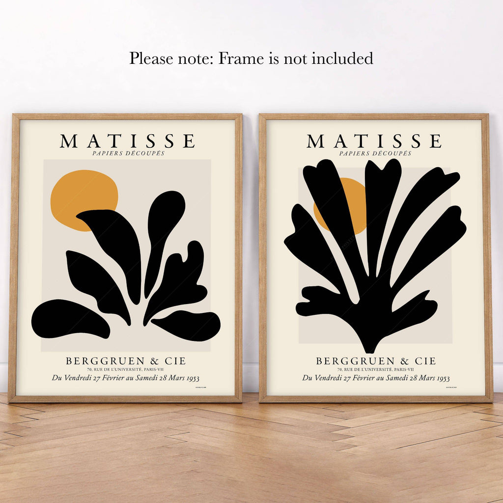 Henri Matisse Cut-Outs Set of 2 Prints – Modern Exhibition Poster Art