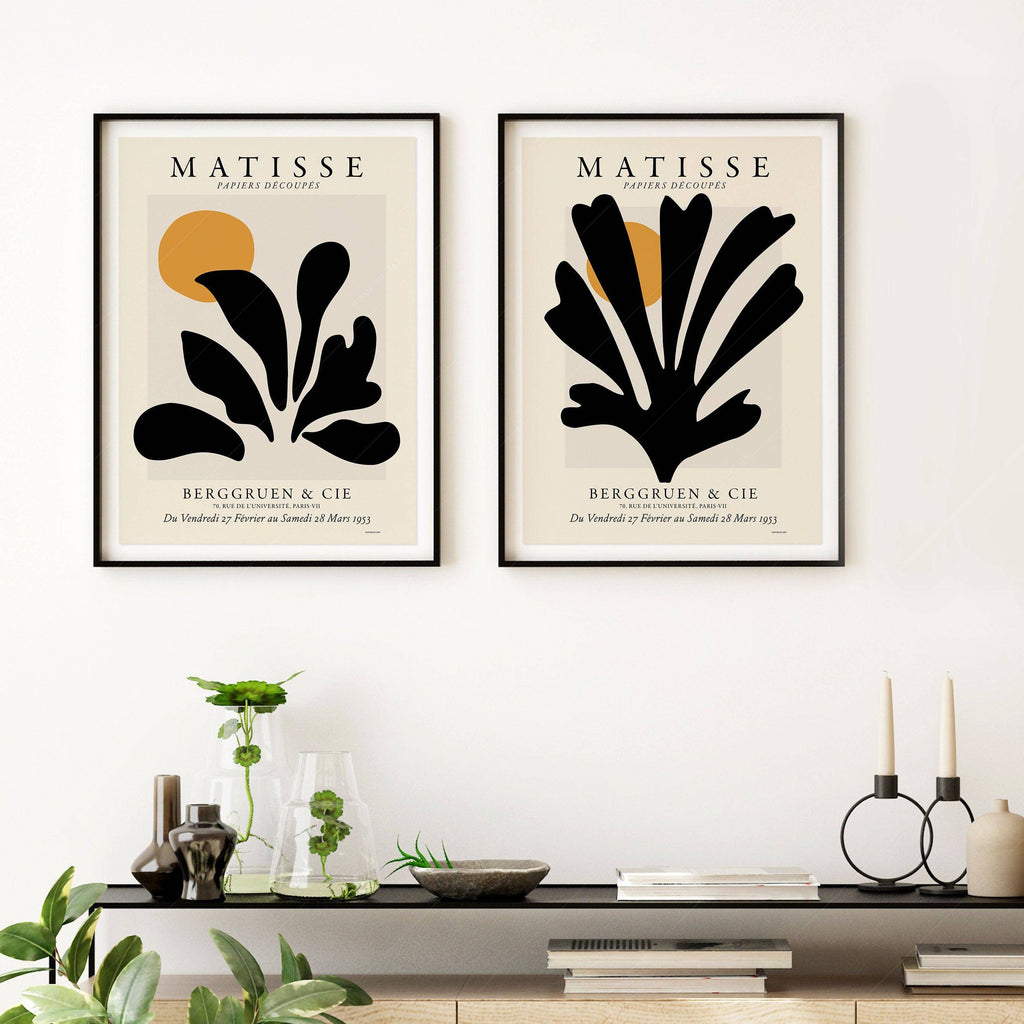 Henri Matisse Cut-Outs Set of 2 Prints – Modern Exhibition Poster Art
