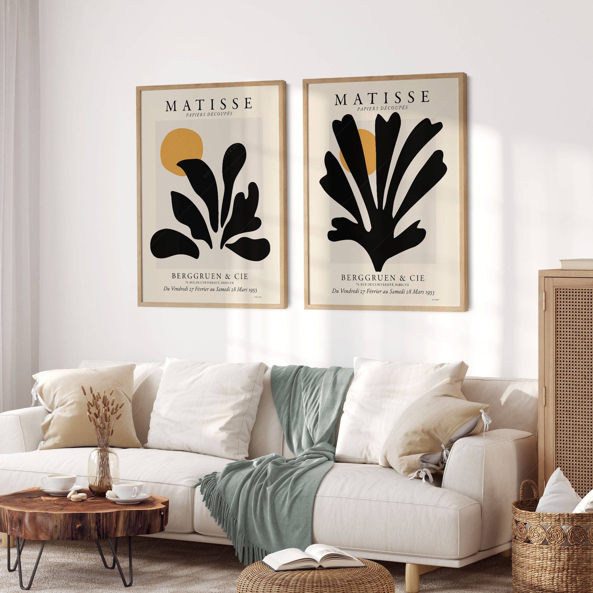 Henri Matisse Cut-Outs Set of 2 Prints – Modern Exhibition Poster Art