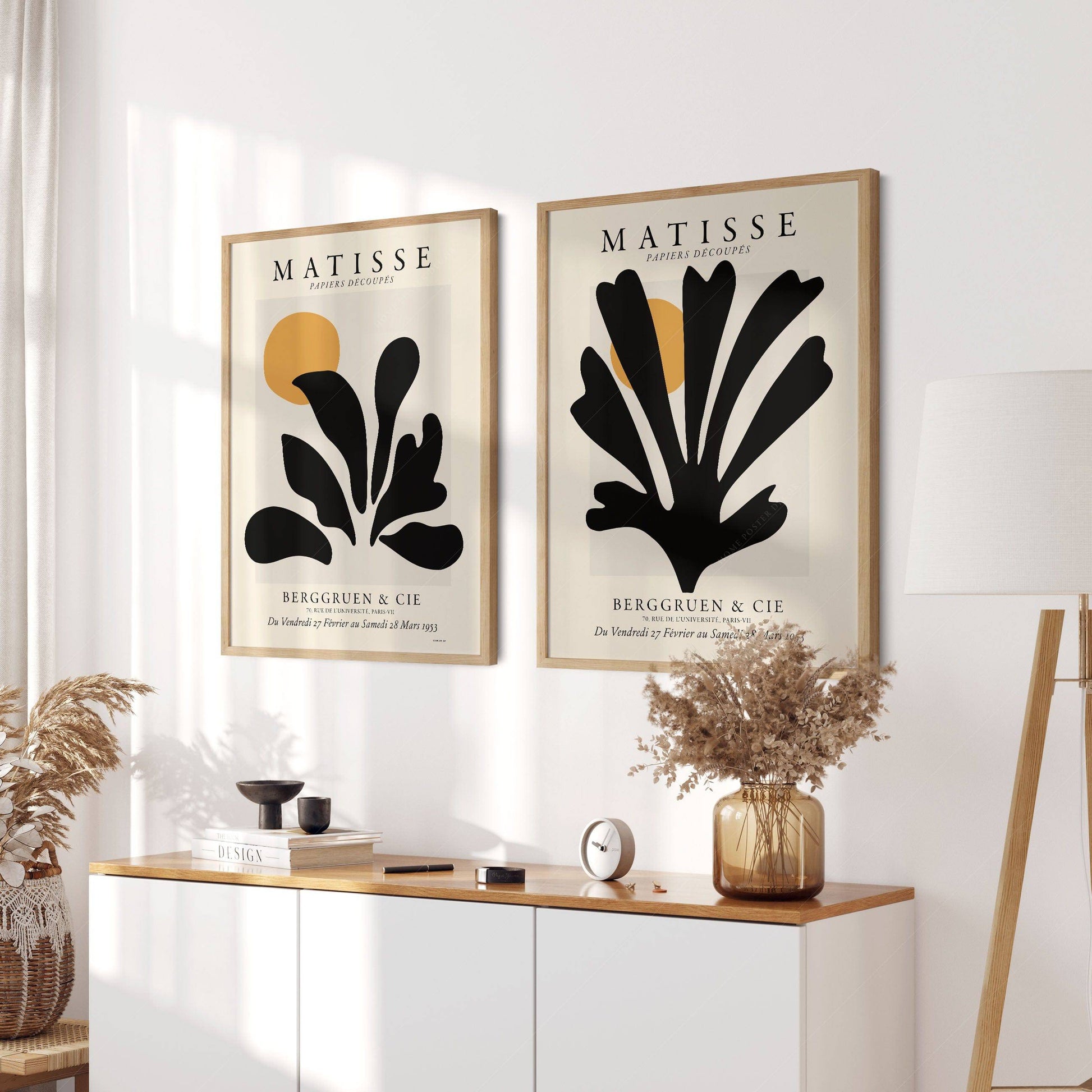 Henri Matisse Cut-Outs Set of 2 Prints – Modern Exhibition Poster Art