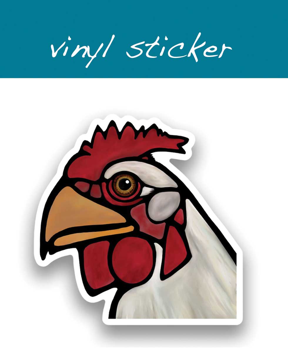 Autocollant en vinyle - Poulet Henrietta