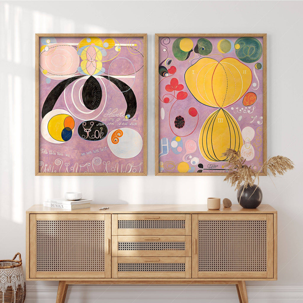 Hilma af Klint The Ten Largest Set of 2 Art Prints – Abstract Wall Art