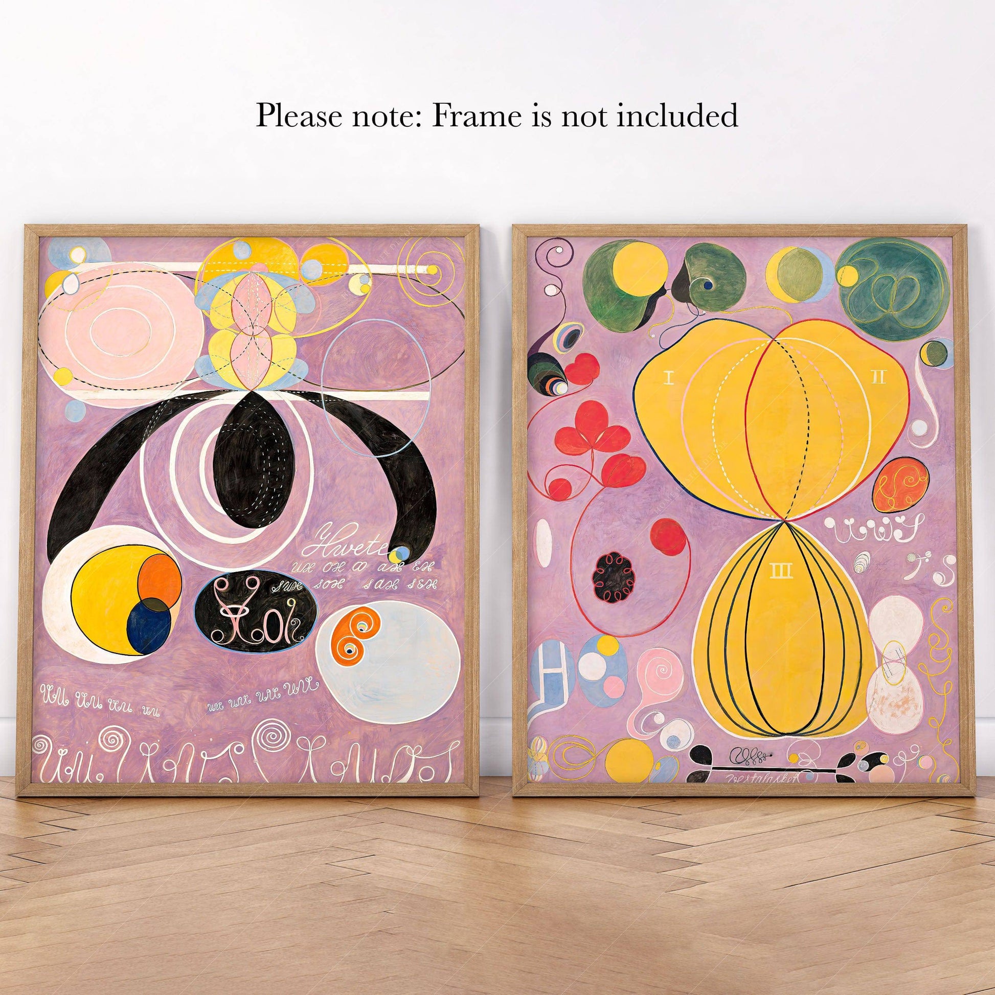 Hilma af Klint The Ten Largest Set of 2 Art Prints – Abstract Wall Art