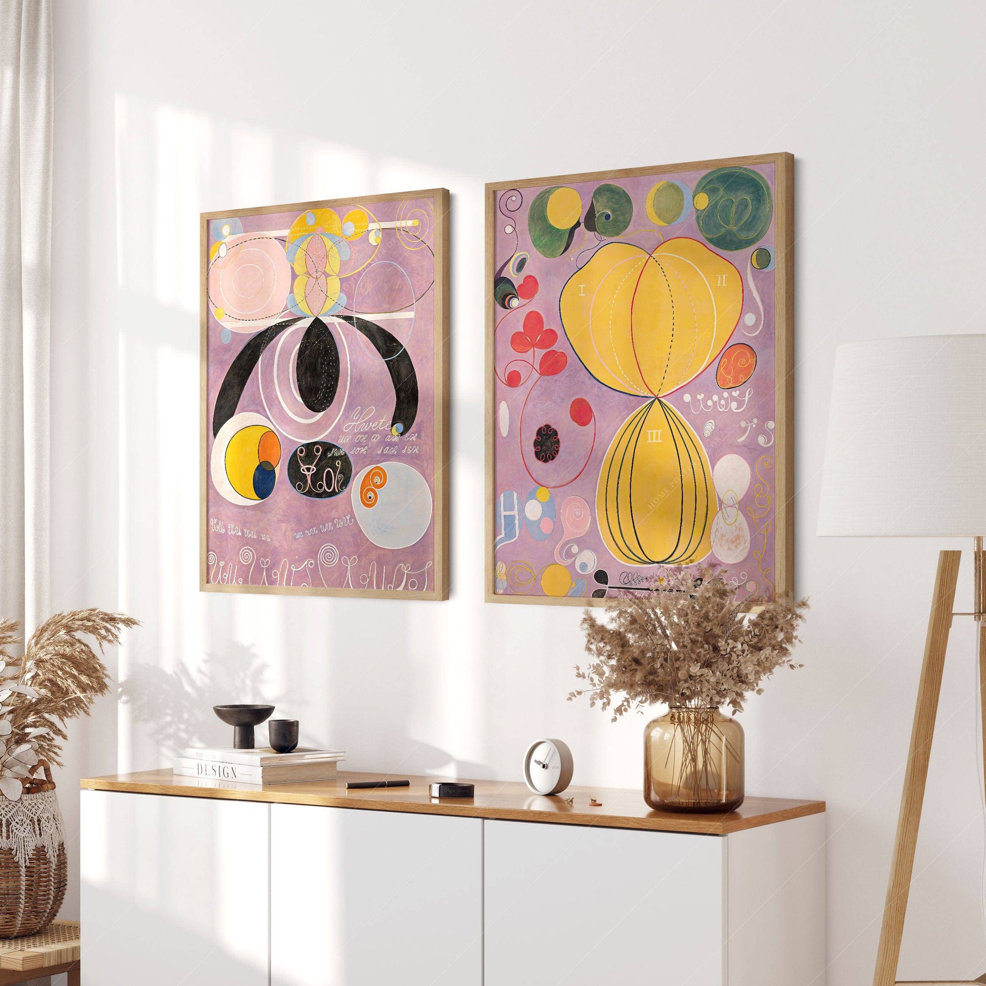 Hilma af Klint The Ten Largest Set of 2 Art Prints – Abstract Wall Art