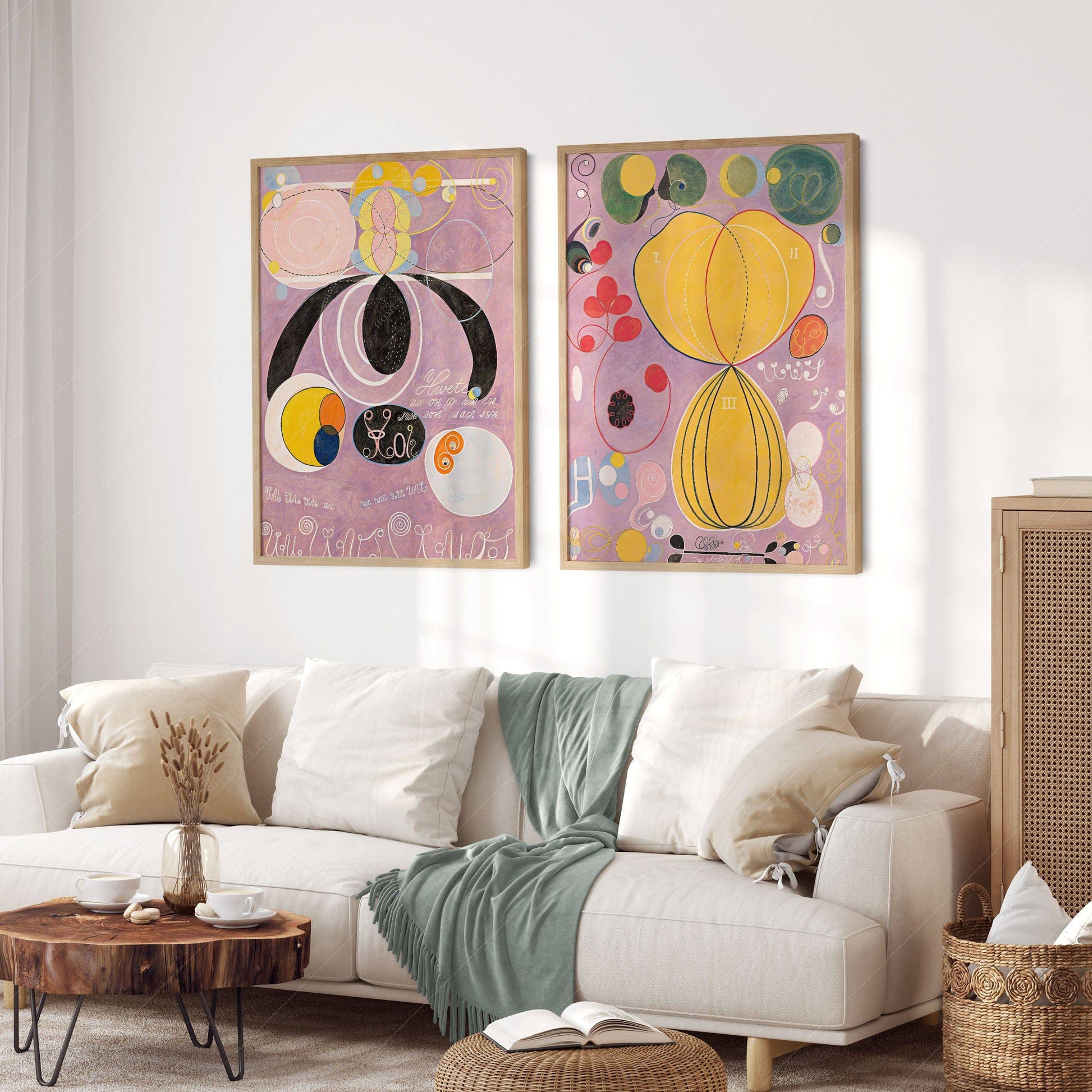Hilma af Klint The Ten Largest Set of 2 Art Prints – Abstract Wall Art