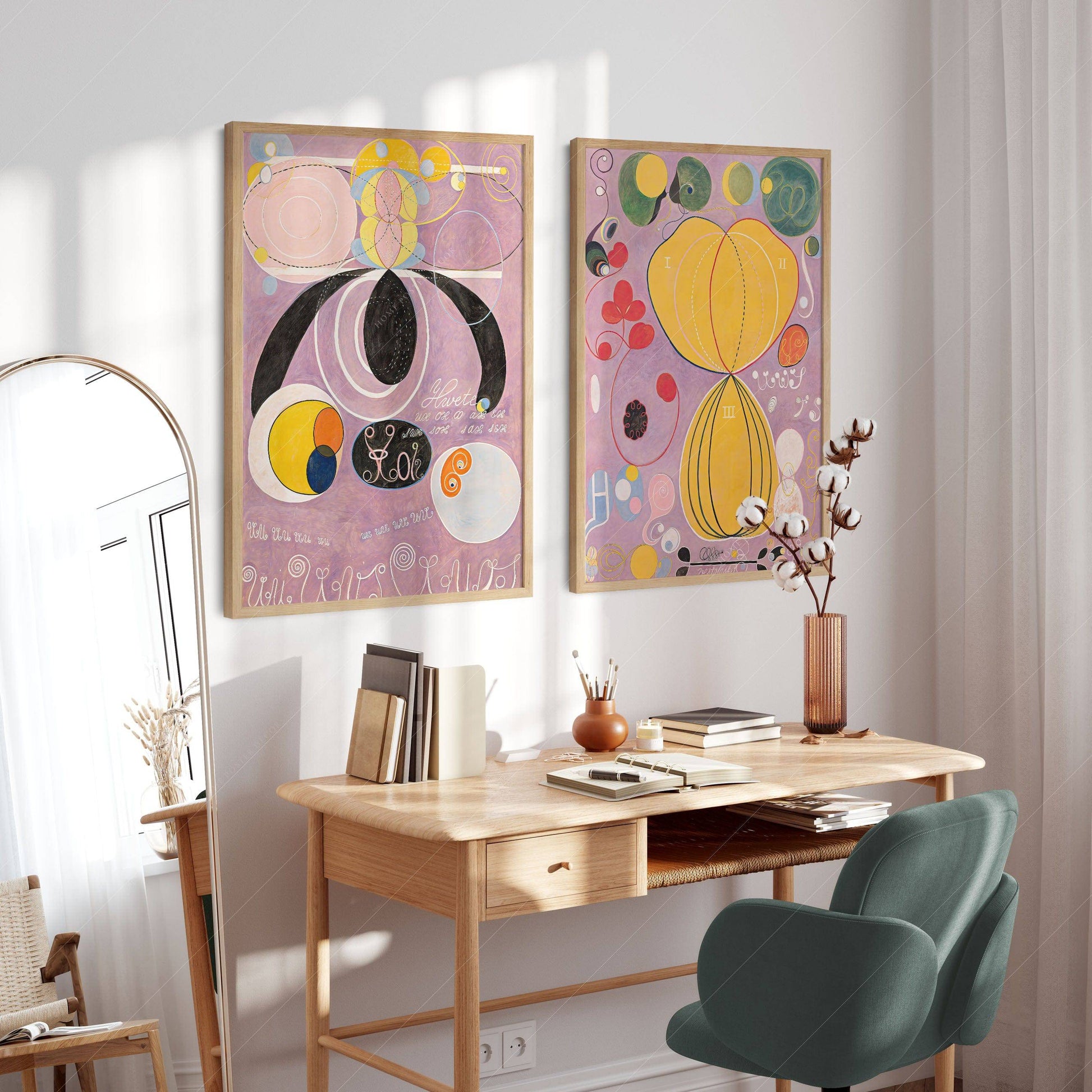 Hilma af Klint The Ten Largest Set of 2 Art Prints – Abstract Wall Art