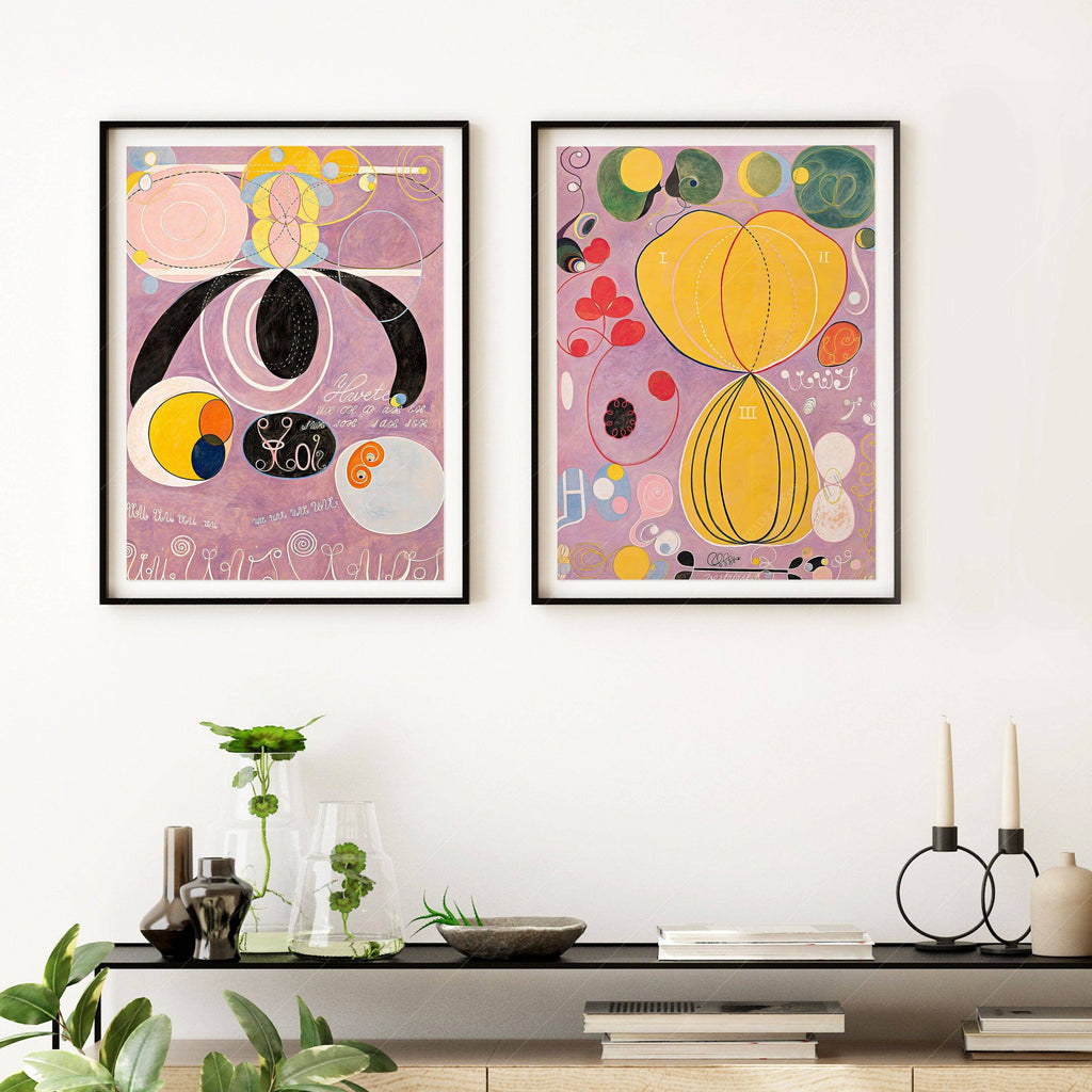 Hilma af Klint The Ten Largest Set of 2 Art Prints – Abstract Wall Art