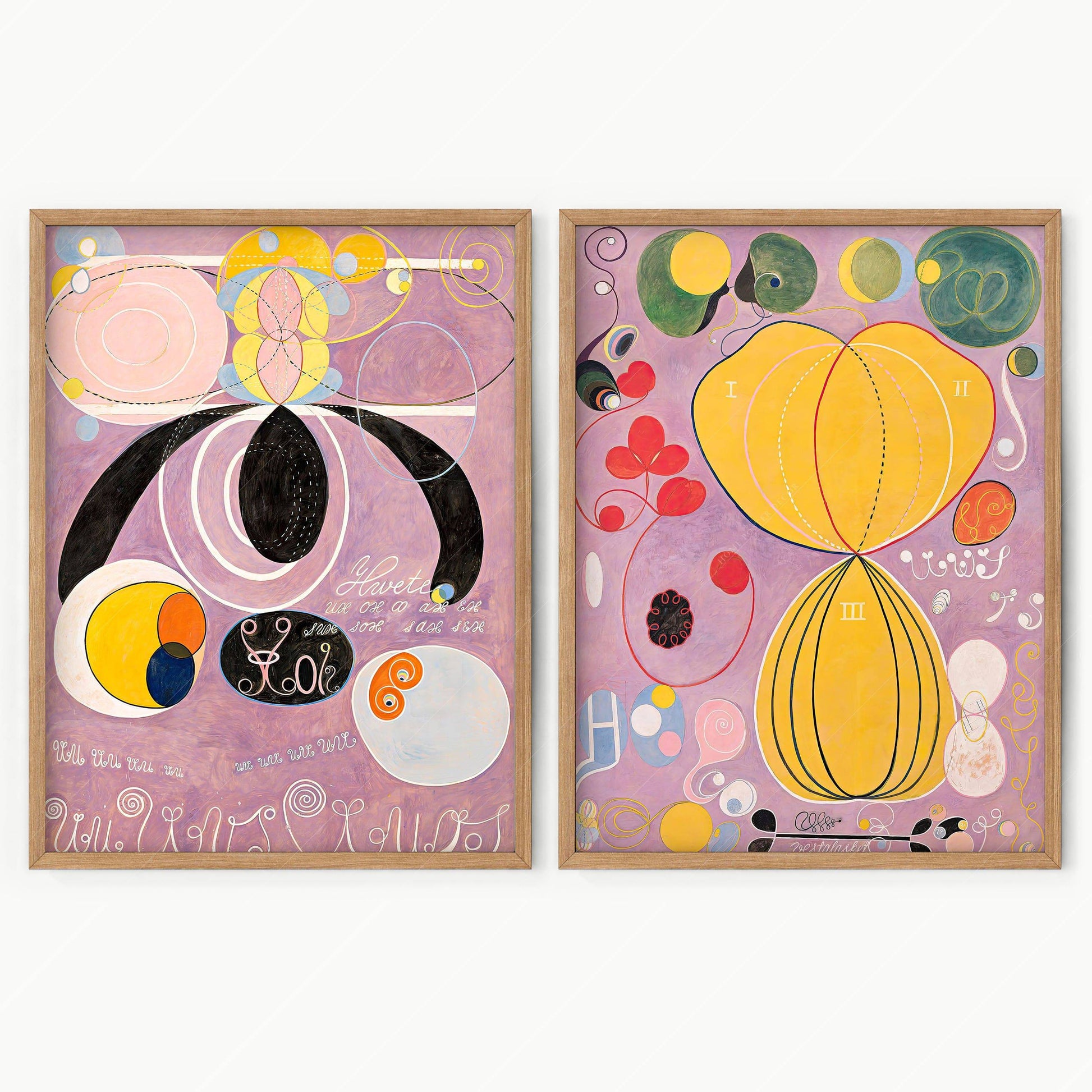 Hilma af Klint The Ten Largest Set of 2 Art Prints – Abstract Wall Art