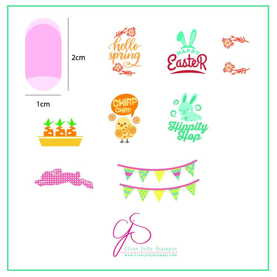 Clear Jelly Stamper - Hippity Easter
