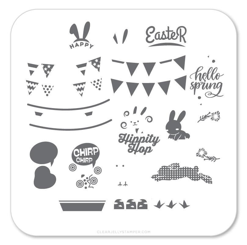 Clear Jelly Stamper - Hippity Easter