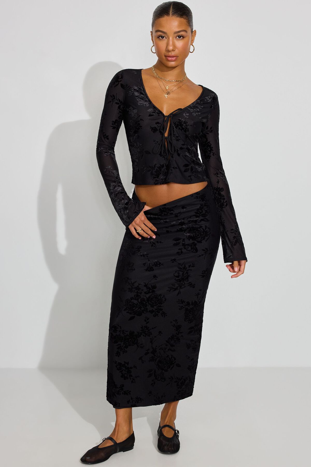 Flyaway Burnout Long Sleeve Top