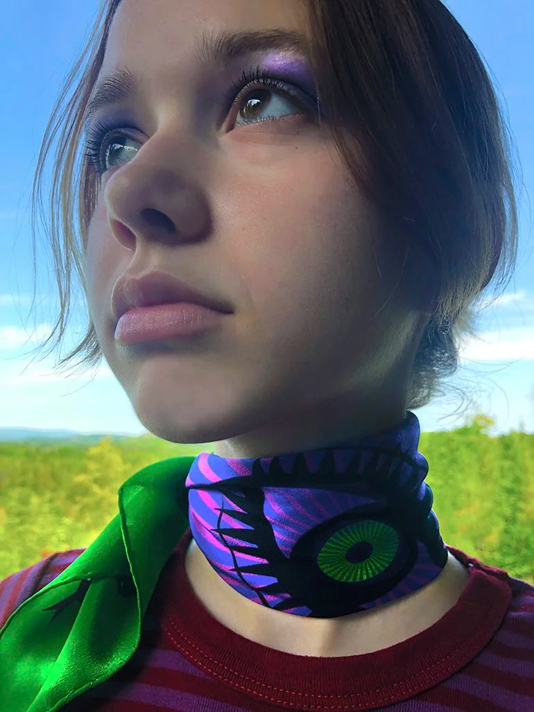 green eyed spy silk scarf