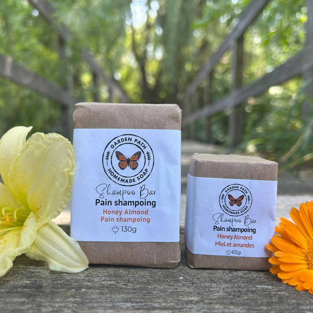Honey Almond Shampoo Bar | Lightly Scented Honey Almond Fragrance | Made with Beer