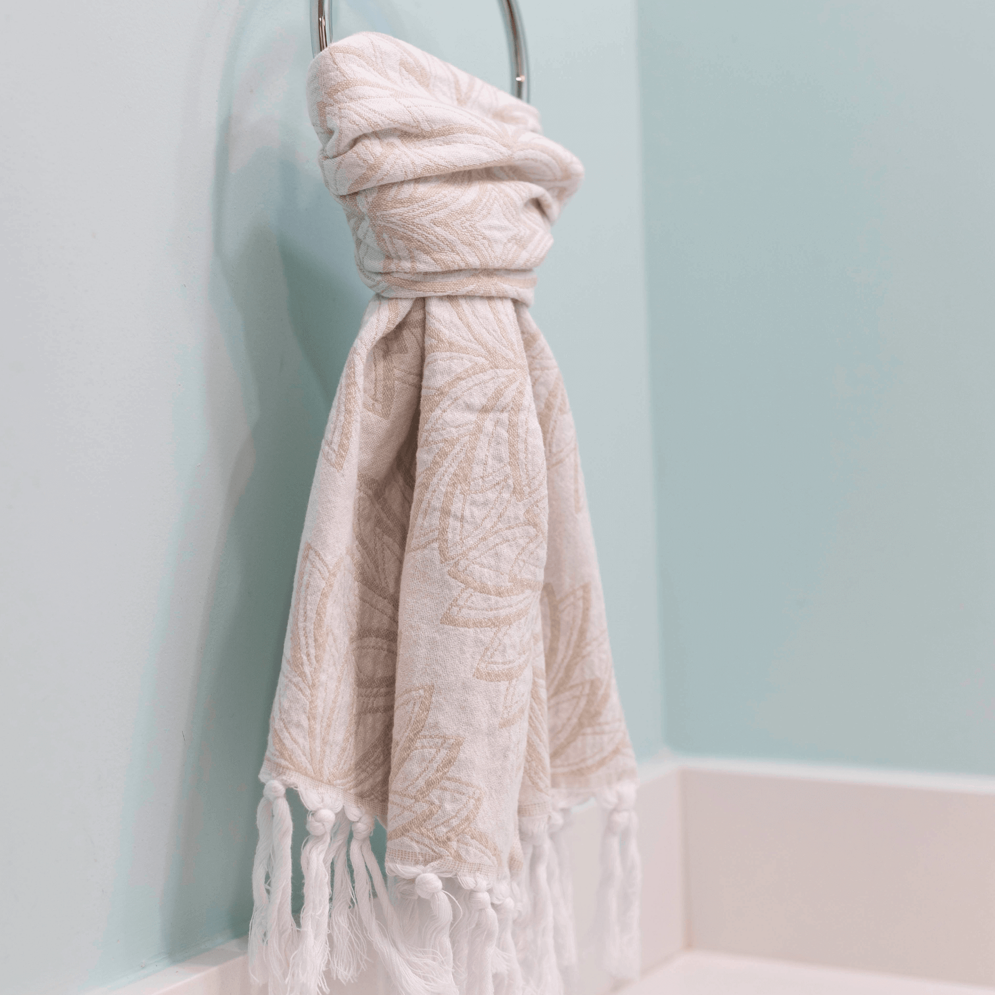 Turkish Towels Canada | Set in Oat + White