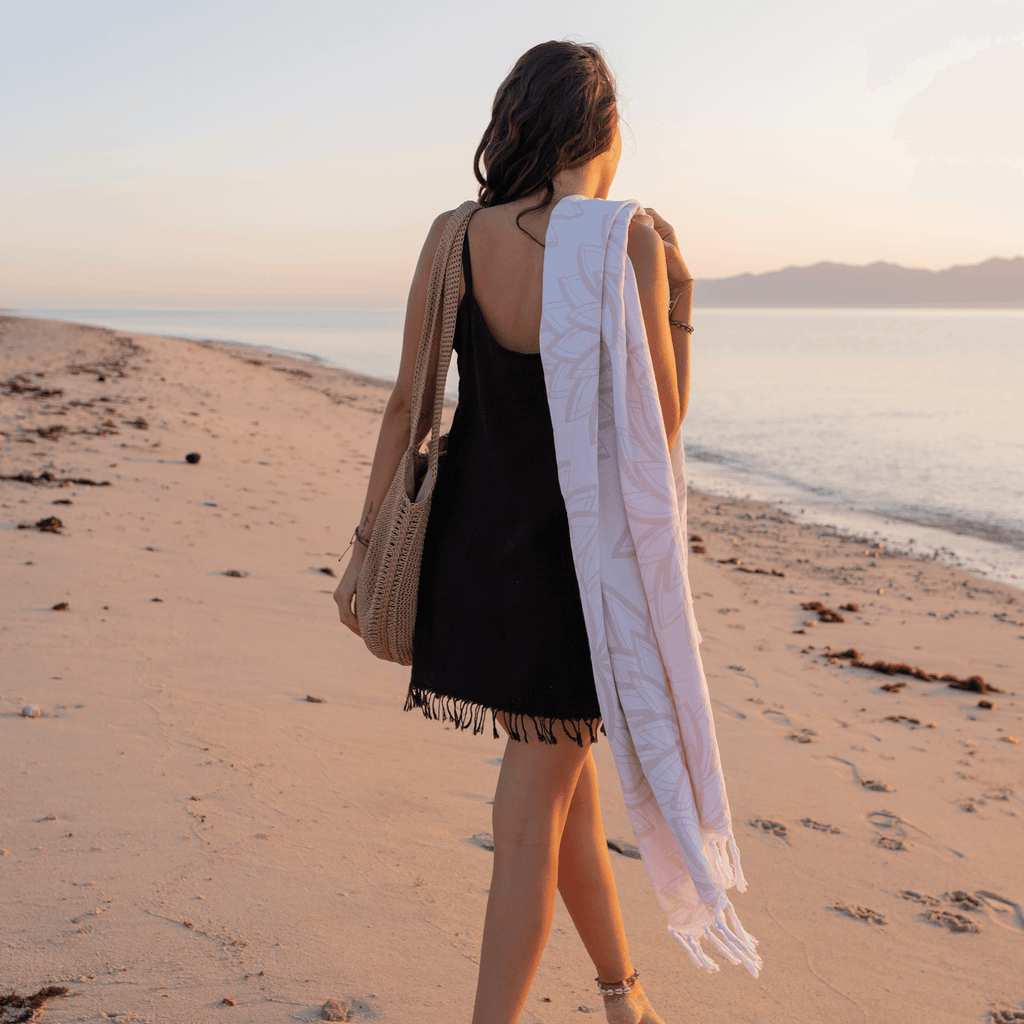 Turkish Towels Canada | Set in Oat + White