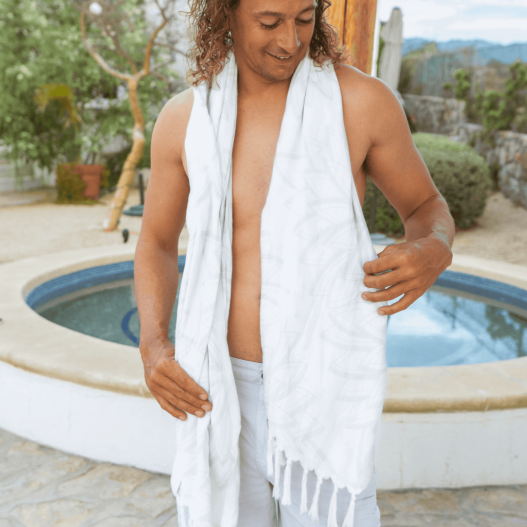 Serviettes turques Canada | Ensemble gris et blanc
