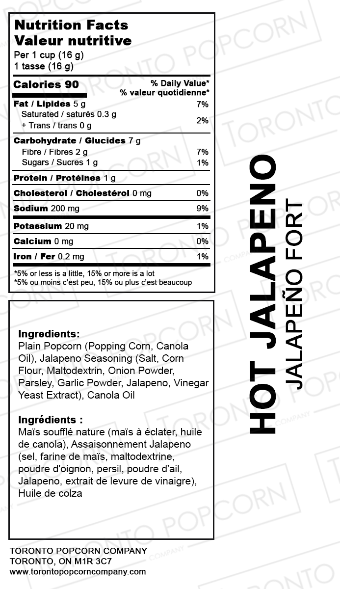 Popcorn au jalapeño piquant