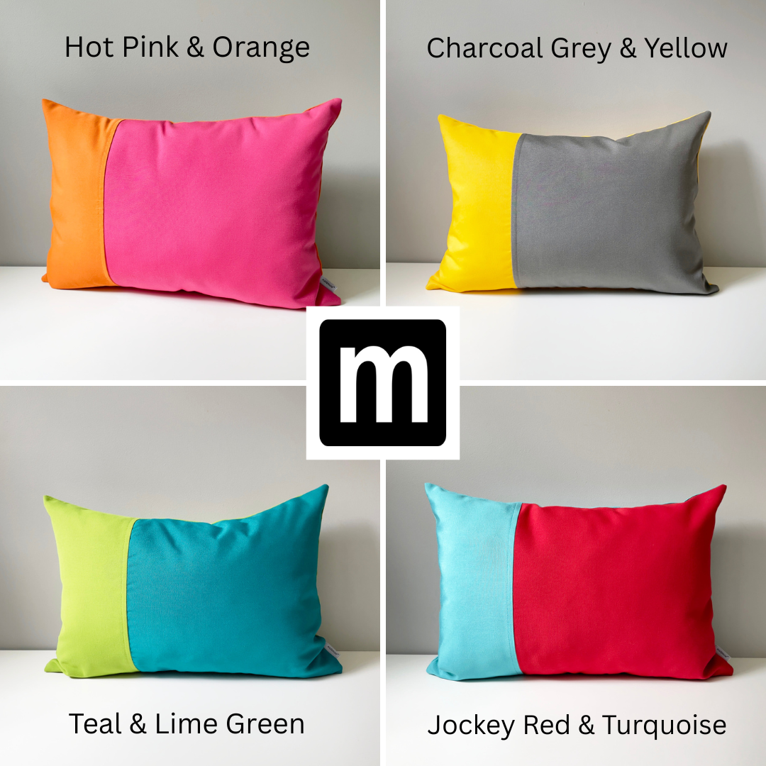 Housse de coussin d'extérieur colorée Sunbrella®, coussins de patio modernes