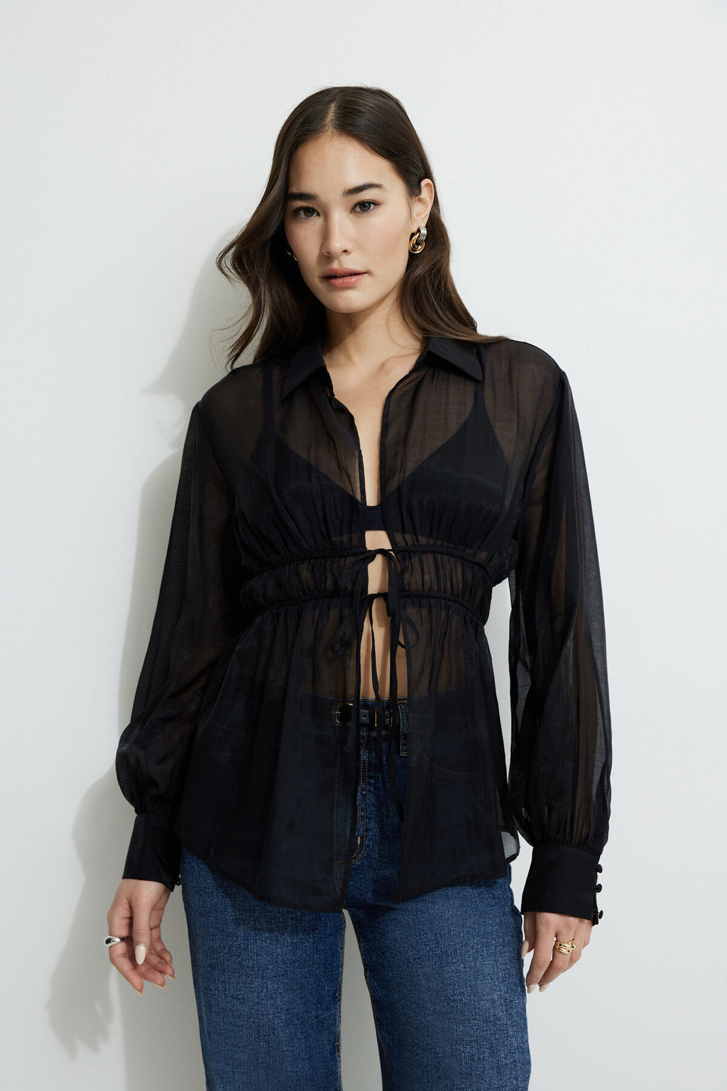 Organza Flyaway Blouse