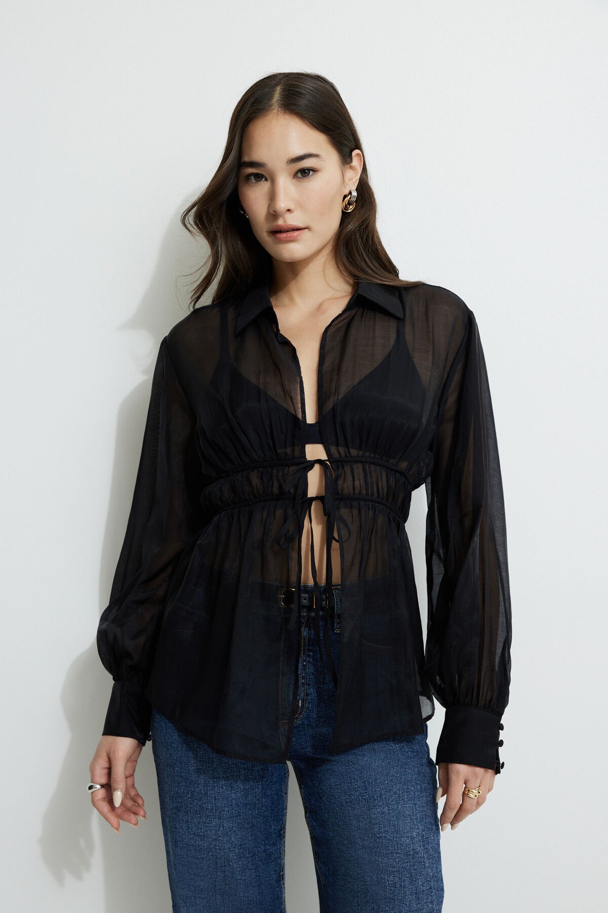 Organza Flyaway Blouse