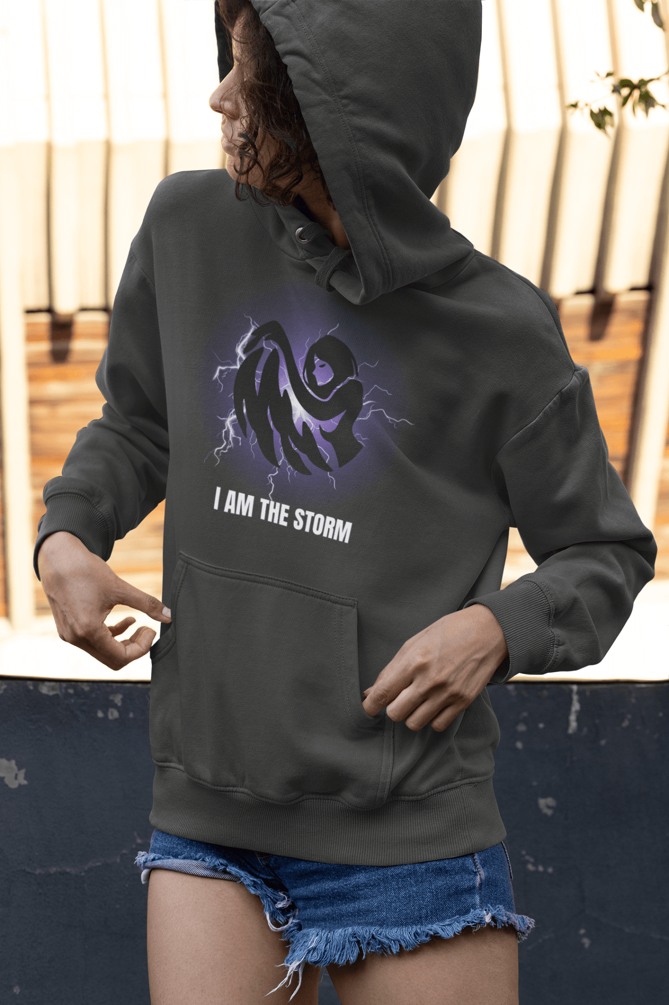 Sweat à capuche pour femme I Am the Storm