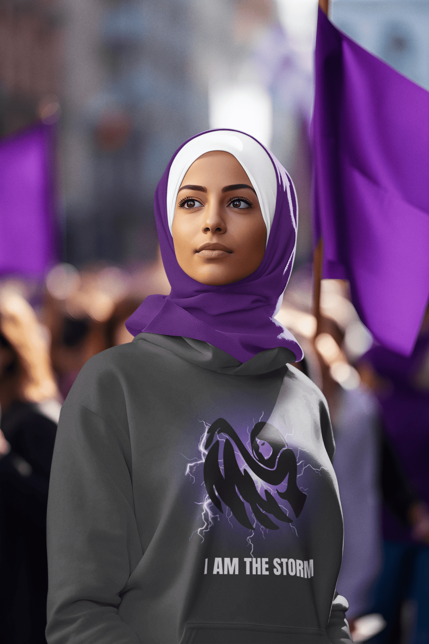 Sweat à capuche pour femme I Am the Storm