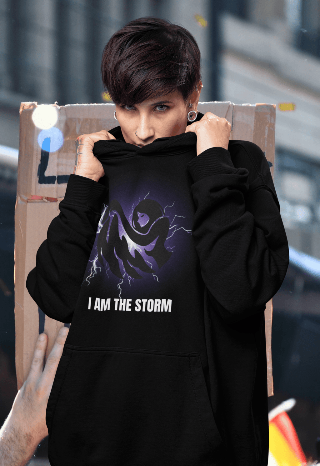 Sweat à capuche pour femme I Am the Storm
