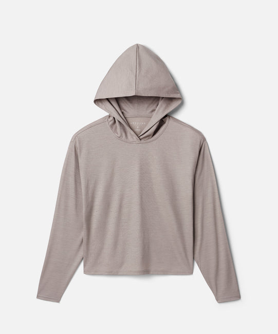 Sweat à capuche ultraléger en laine mérinos pour femme