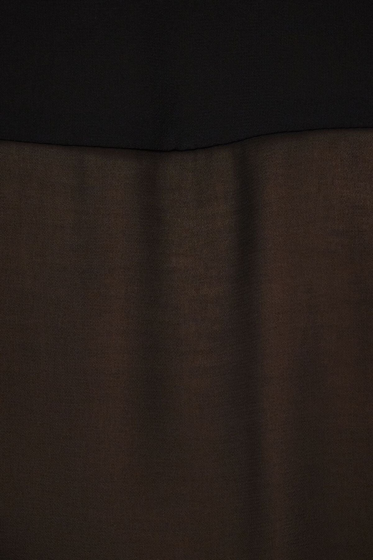 Chemisier cache-cœur à manches longues et col