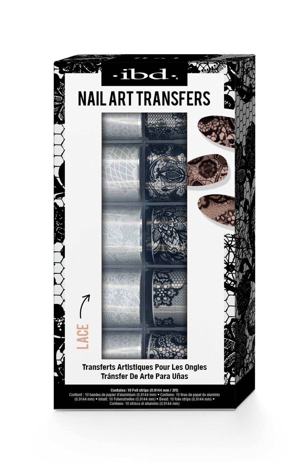 Transferts de nail art IBD en dentelle