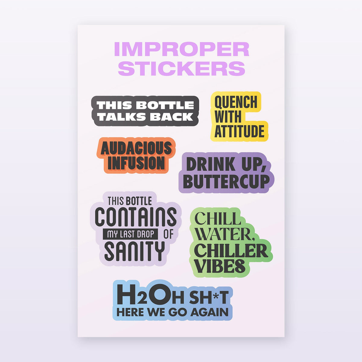Sassy Bottle/Mug Stickers - Pack 1