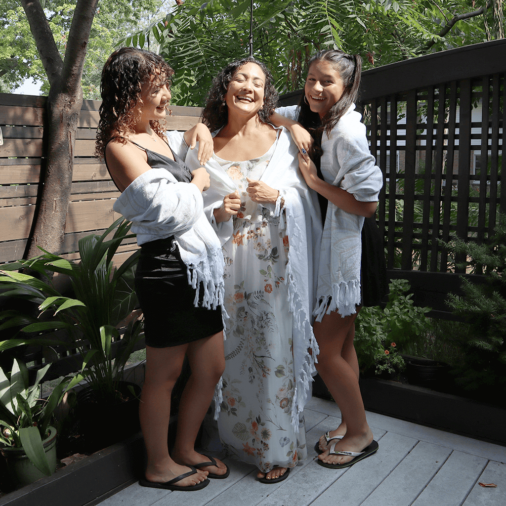 Turkish Towels Canada | Body Towel | Oat + White