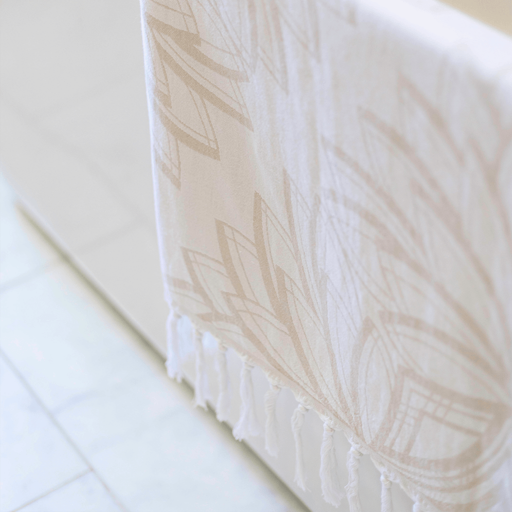 Turkish Towels Canada | Body Towel | Oat + White