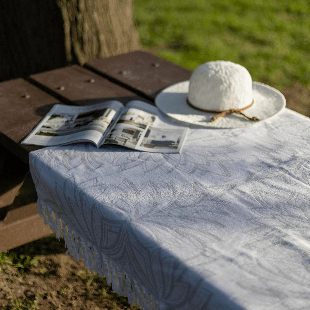 Serviettes turques Canada | Serviette de corps | Gris et blanc