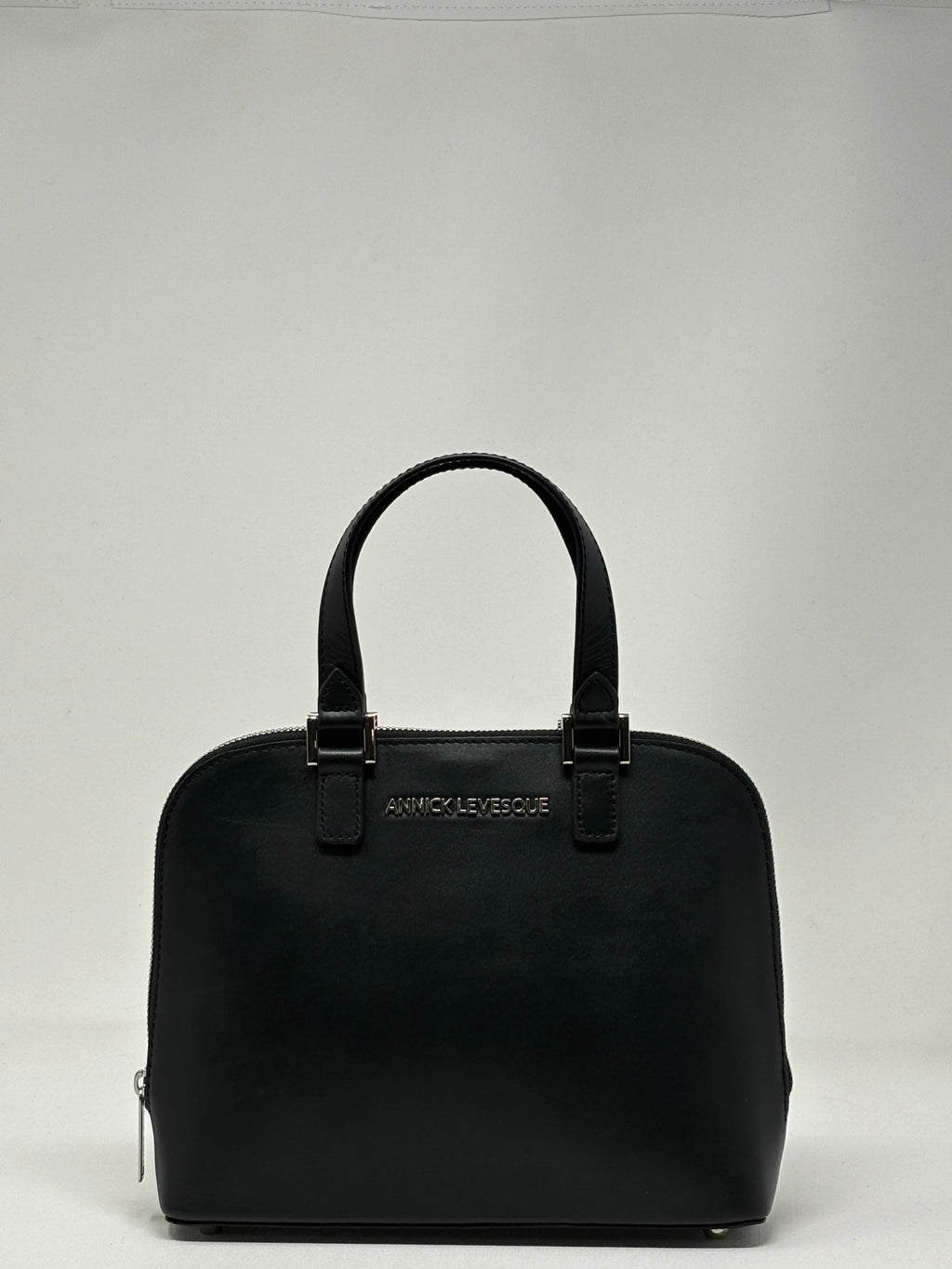 Black Leather Handbag, Justine