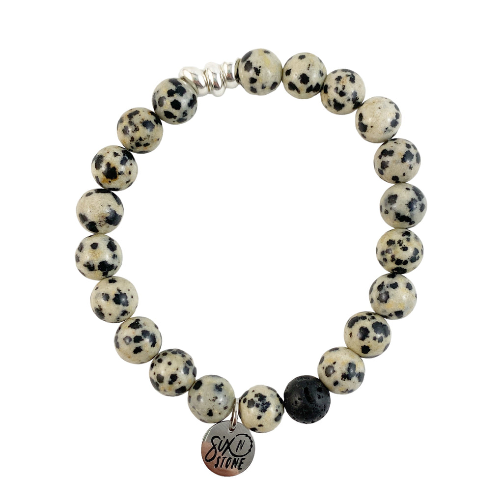 Dalmatian Jasper with Silver Accents Bracelet