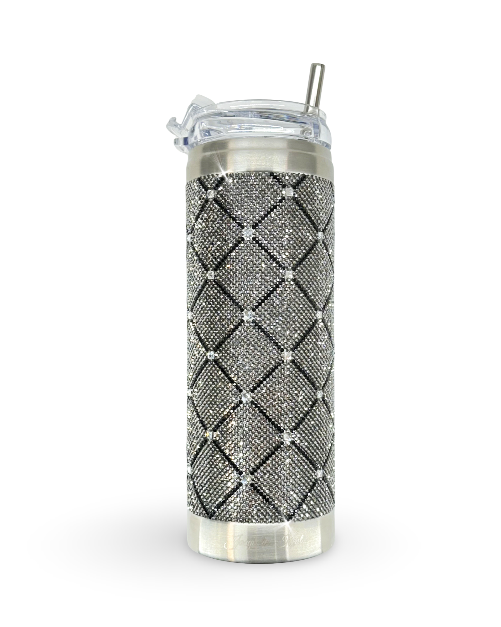 Gobelet en acier inoxydable 590 ml orné de cristaux – Petite robe noire hématite