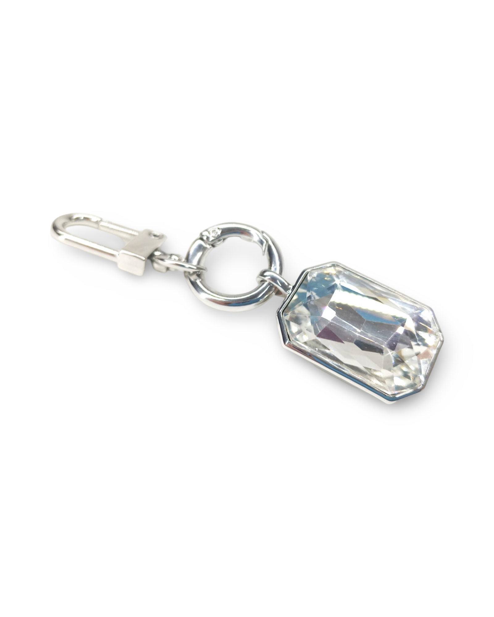 Breloque en cristal – Grande pierre avec finition argentée – Straight Up