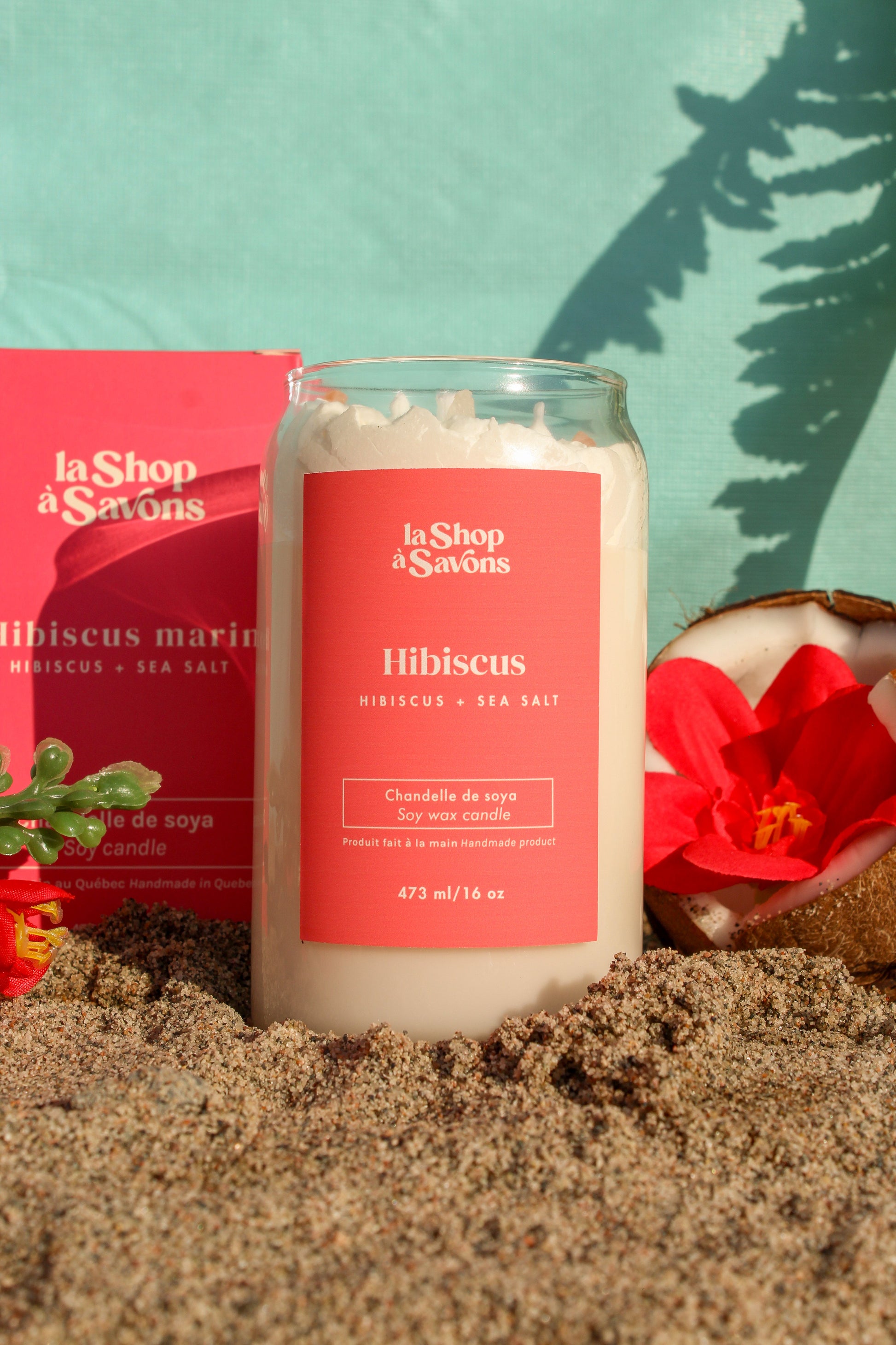 16 oz Soy Candle - Marine Hibiscus