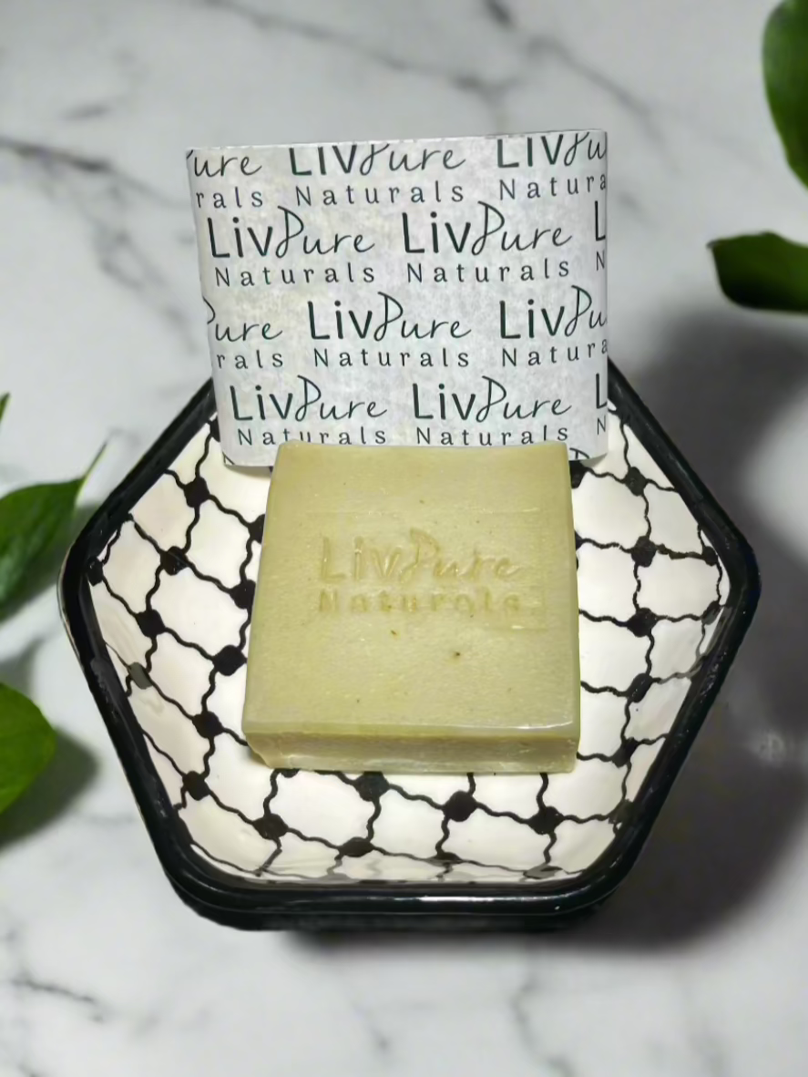 Mint-Olive Oil Bar Soap | Cooling Spearmint & Herbal Organic Bar | Natural Detox, Oily Skin Refresh