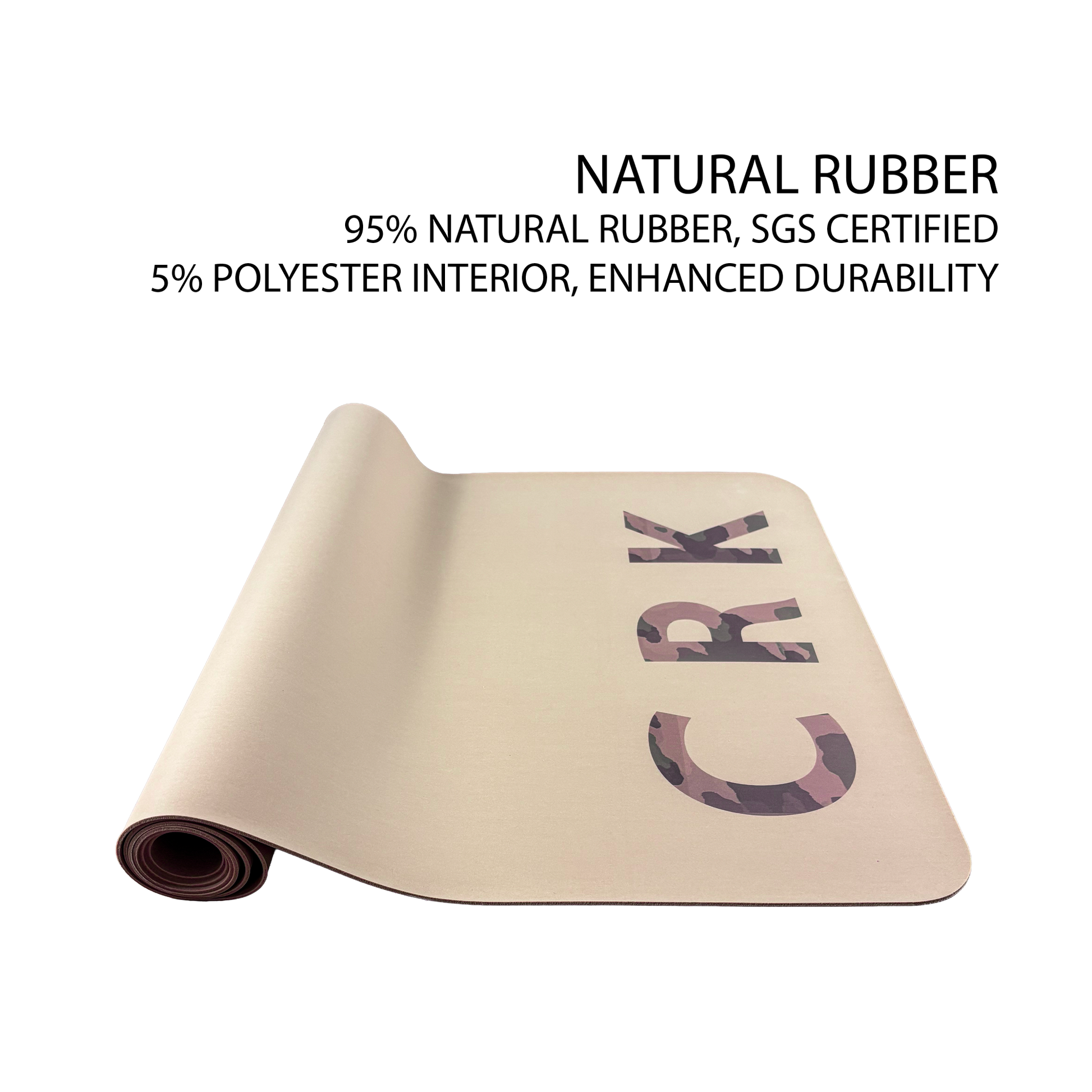 Crk Yoga Mat made of Natural Rubber, 3mm Thick • The Army Mat